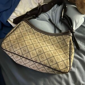 Brown Patterned Shoulder Bag